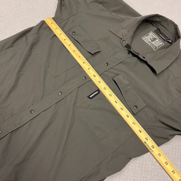 Truewerk SS Cloud Shirt Mens Medium Gray Short Sleeve Performance Snap Fishing - Picture 7 of 8